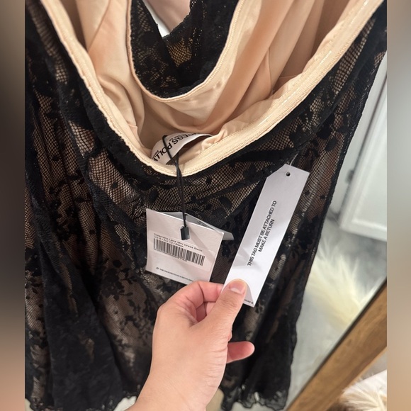 BNWT Princess Polly DELAMERE LACE MINI DRESS BLACK - Picture 8 of 10